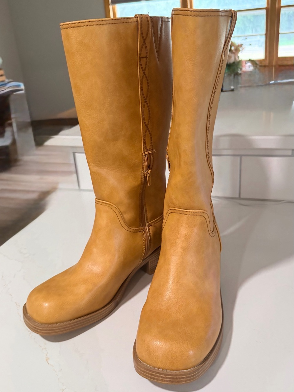 No Boundaries Tall Tan Riding Boots